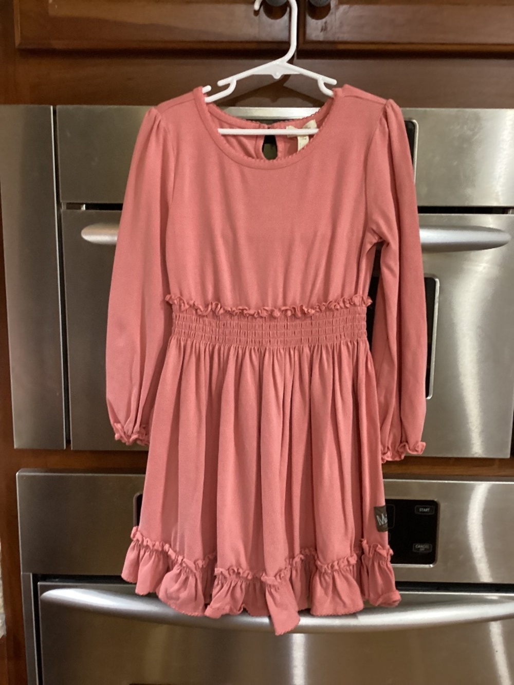 Matilda Jane Dress Coral, long sleeved